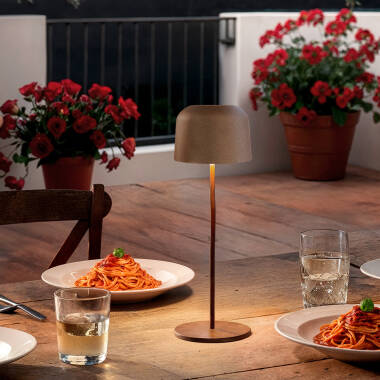 Imagen de Lámpara de Mesa LED Portátil para Exterior Aluminio con Batería Recargable Wink Imagen de Lámpara de Mesa LED Portátil para Exterior Aluminio con Batería Recargable Wink