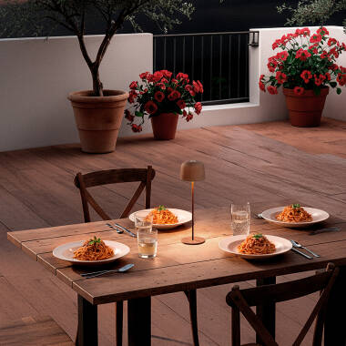 Imagen de Lámpara de Mesa LED Portátil para Exterior Aluminio con Batería Recargable Wink Imagen de Lámpara de Mesa LED Portátil para Exterior Aluminio con Batería Recargable Wink