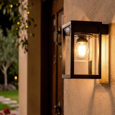 Aplique de Pared Exterior Solar LED 2W Aluminio con Sensor de Movimiento Devah