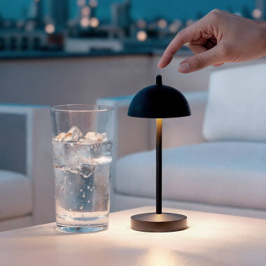 Lámpara de Mesa LED Portátil para Exterior Metal con Batería Recargable Pirinoa