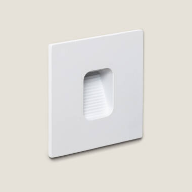 Baliza Exterior LED 2W Encastrável na Parede Quadrada Branco Olite