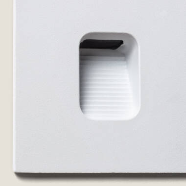 Imagen de Baliza Exterior LED 2W Empotrable Aluminio Pared Cuadrado Blanco Olite