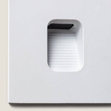 Imagen de Baliza Exterior LED 2W Empotrable Aluminio Pared Cuadrado Blanco Olite