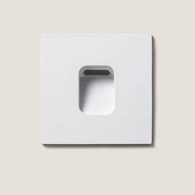 Imagen de Baliza Exterior LED 2W Empotrable Aluminio Pared Cuadrado Blanco Olite