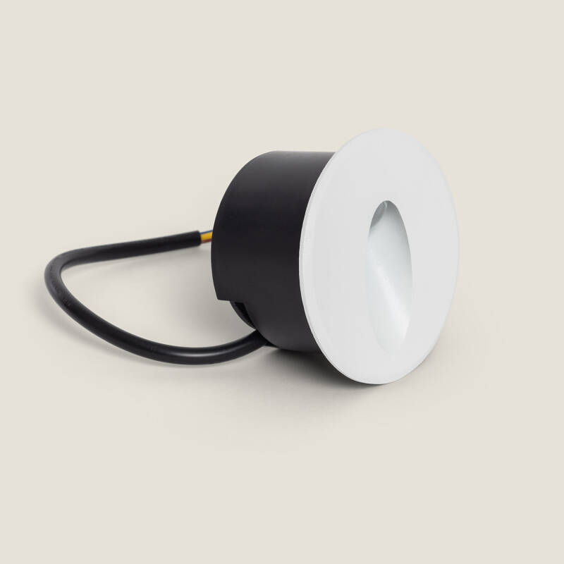 Imagem de Baliza de Parede LED 3W de Alumínio Circular Oval Olite Branca