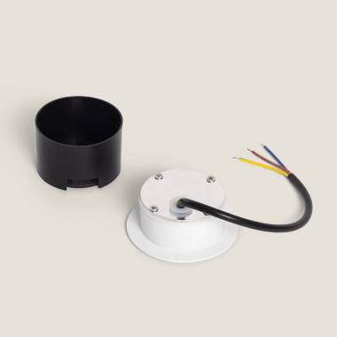 Imagem de Baliza de Parede LED 3W de Alumínio Circular Oval Olite Branca