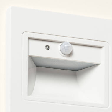 Imagen de Baliza de Pared LED 1.5 W Empotrable con Sensor PIR y Crepuscular Bark Blanco