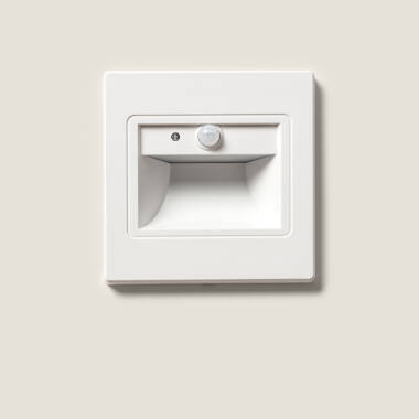 Imagen de Baliza de Pared LED 1.5 W Empotrable con Sensor PIR y Crepuscular Bark Blanco