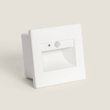 Imagen de Baliza de Pared LED 1.5 W Empotrable con Sensor PIR y Crepuscular Bark Blanco