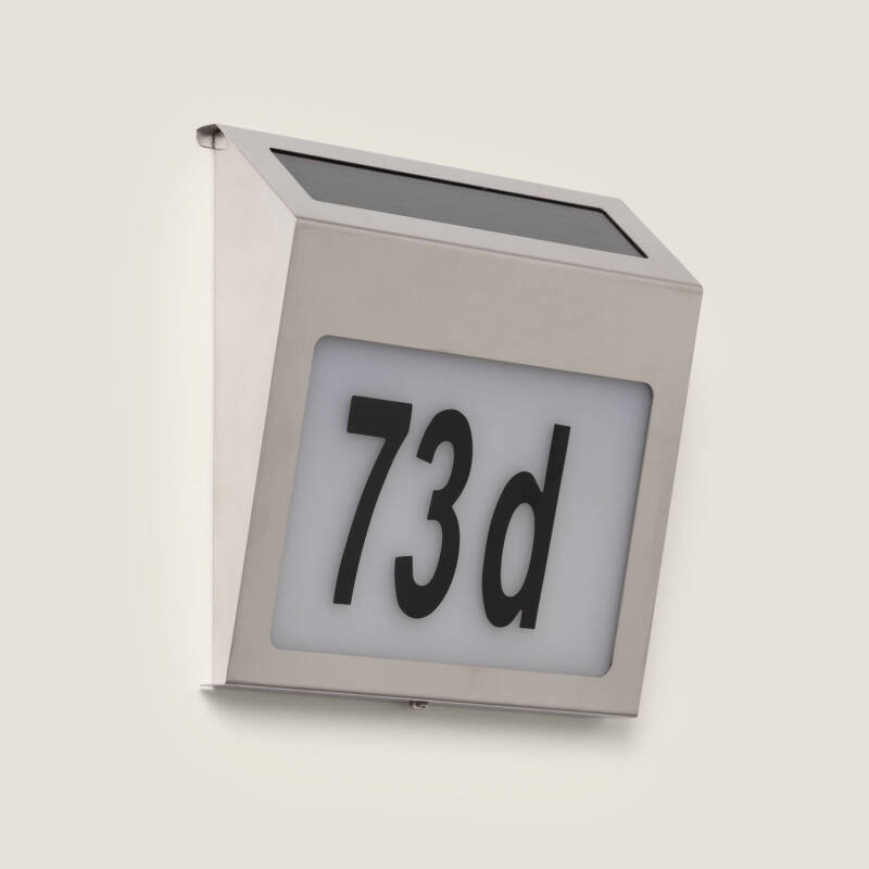 Aplique de Pared Exterior Solar LED de Metal para Numeración de Vivienda Barua