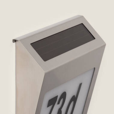 Imagen de Aplique de Pared Exterior Solar LED de Metal para Numeración de Vivienda Barua Imagen de Aplique de Pared Exterior Solar LED de Metal para Numeración de Vivienda Barua