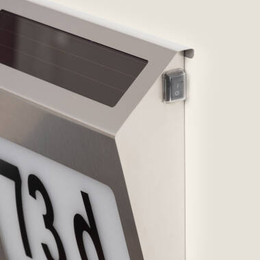 Imagen de Aplique de Pared Exterior Solar LED de Metal para Numeración de Vivienda Barua Imagen de Aplique de Pared Exterior Solar LED de Metal para Numeración de Vivienda Barua