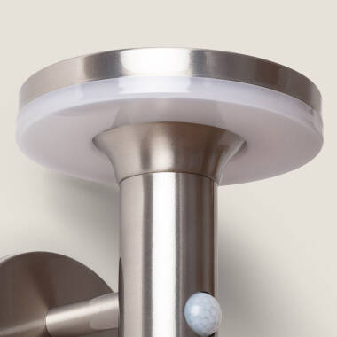 Imagen de Aplique de Pared Exterior Solar LED Helios Inox con Detector de Movimiento PIR 