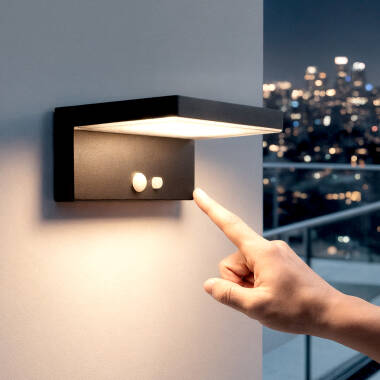 Aplique de Pared Exterior Solar LED 5W Aluminio con Sensor de Movimiento Bran