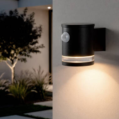 Aplique de Parede Exterior Solar LED Alumínio com Sensor de Movimento Draco
