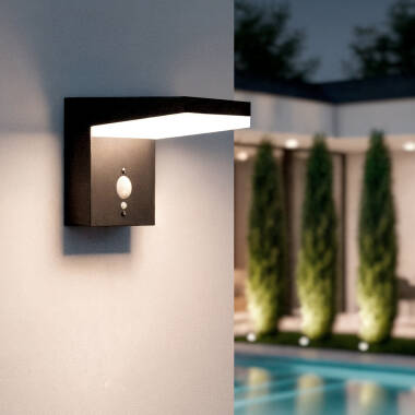 Aplique de Parede Exterior Solar LED 5W Aluminio con Sensor de Movimento Edwan