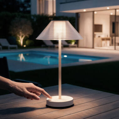 Imagen de Lámpara de Mesa LED Portátil Exterior con Batería USB Recargable Metal Katuma