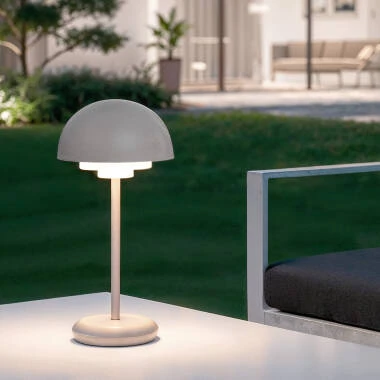 Lámpara de Mesa LED Portátil Exterior con Batería USB Recargable Metal Galdan