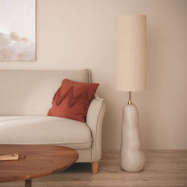 Imagem de Candeeiro de Mesa Cerâmica e Tecido Bryony 