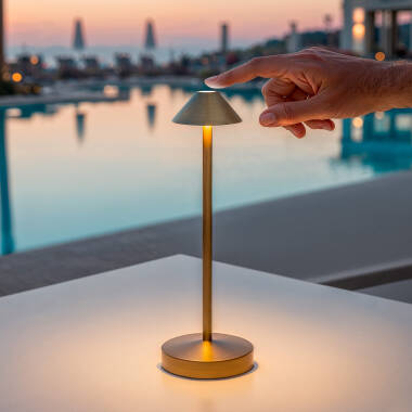 Candeeiro de Mesa LED Portátil para Exterior Metal com Bateria Recarregável Magatzi