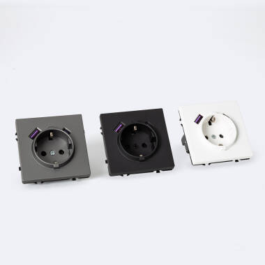 Tomada Schuko Tipo F con USB Luxe 990