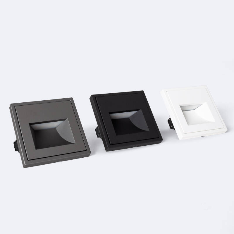 Imagem de Baliza LED 1W Encastrável Parede Luxe 990 para Caixa Universal