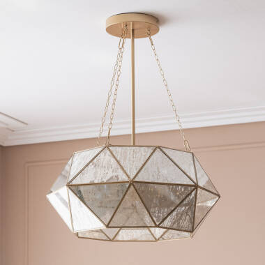 Candeeiro Suspenso Metal e Vidro Octagon