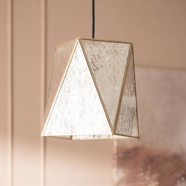 Lámpara Colgante Metal y Cristal Mattina ILUZZIA
