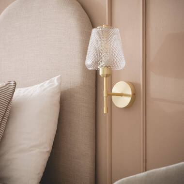 Imagen de Aplique de Pared Metal y Cristal Stiklu Imagen de Aplique de Pared Metal y Cristal Stiklu