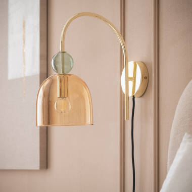 Imagem de Candeeiro de Parede Metal e Vidro Baudelaire Imagem de Candeeiro de Parede Metal e Vidro Baudelaire