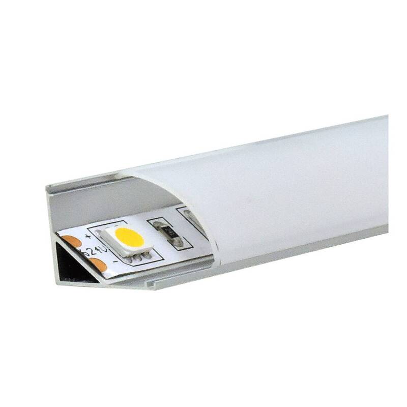 Imagem de [S] Perfil de alumínio de canto de 2 m para fita LED até  10 mm TECMEL 1616152