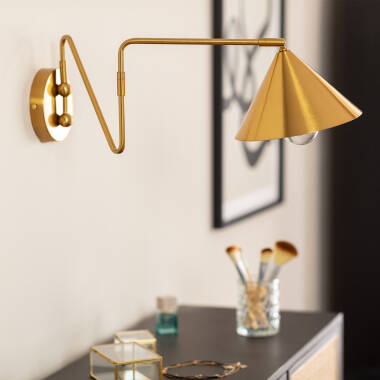 Candeeiro de Parede Articulável Metal Cyclone