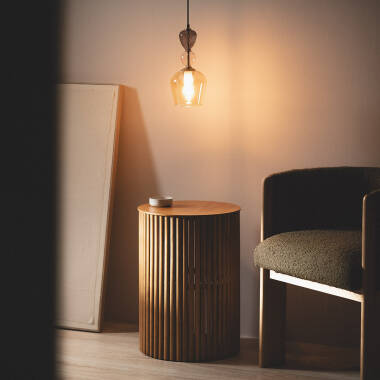 Candeeiro Suspenso Metal e Vidro Cailin