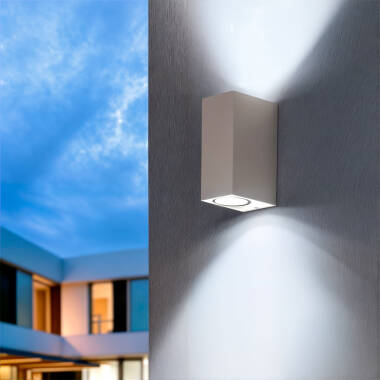 Aplique de Pared Exterior Aluminio Iluminación Doble Cara Miseno Blanco