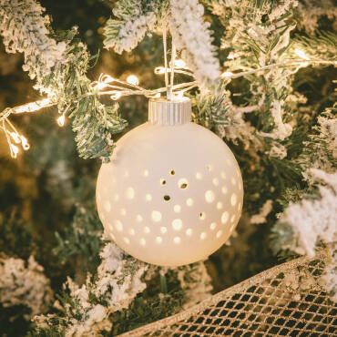 Bola Navidad LED Porcelana con Batería Estella