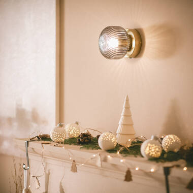 Imagen de Aplique de Pared Metal y Cristal Windsor