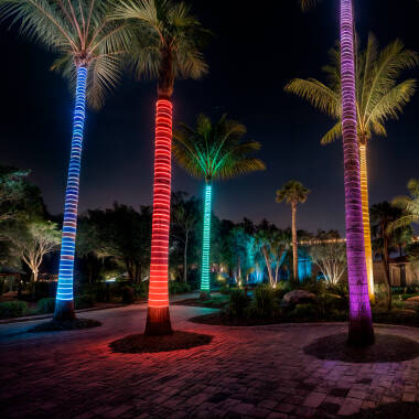 Manguera LED Redonda 220V AC 36 LED/m RGB IP65 Corte 100 cm a Medida Manguera LED Redonda 220V AC 36 LED/m RGB IP65 Corte 100 cm a Medida