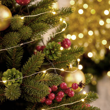 Grinalda Arame LED Dourada com Bateria 10m