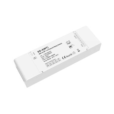 Interruptor WiFi 4 Canales Compatible con Pulsador y Mando RF SKYDANCE SS-4(WT)