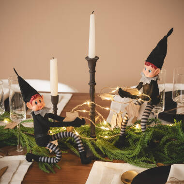 Imagem de Grinalda de Luzes LED Estrela Madeira com Bateria 2.2m