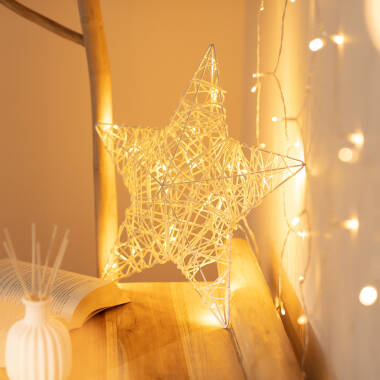 Estrela com Grinalda de luzes LED Irawo 42x42cm