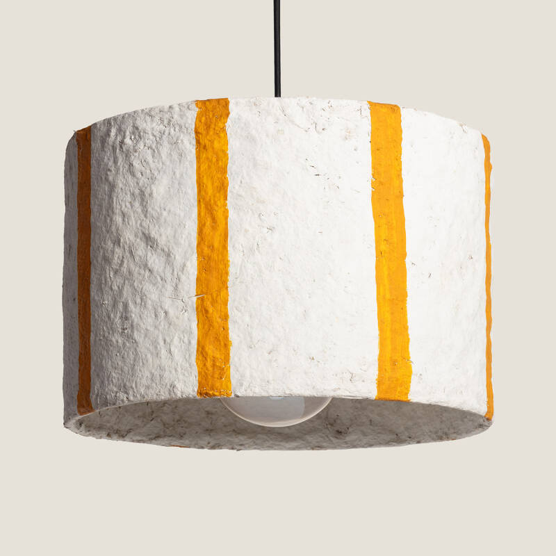 Imagen de Lámpara Colgante Papel Maché Afrah Round  