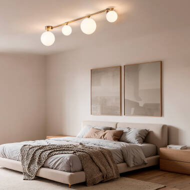 Imagen de Lámpara de Techo Metal y Cristal Moonlight Brass 4 Focos Imagen de Lámpara de Techo Metal y Cristal Moonlight Brass 4 Focos