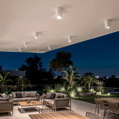 Aplique de Teto Alumínio Cuarzo Branco