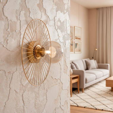 Imagen de Aplique de Pared Metal y Cristal Dharma
