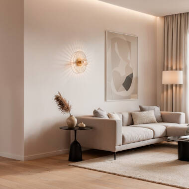 Imagen de Aplique de Pared Metal y Cristal Dharma
