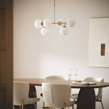 Imagen de Lámpara de Techo Metal y Cristal Lautrec