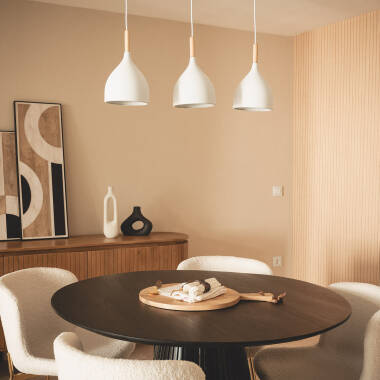 Imagen de Lámpara Colgante Metal y Madera Karlek