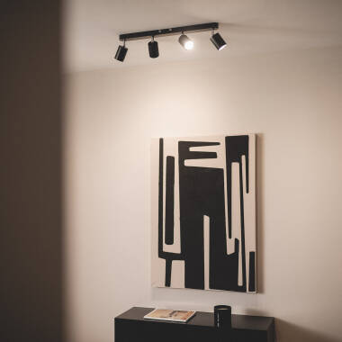 Imagen de Lámpara de Techo Orientable Metal 4 Focos Albus Black Large