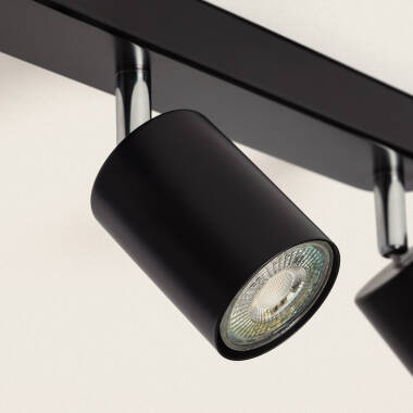 Imagen de Lámpara de Techo Orientable Metal 4 Focos Albus Black Large